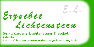 erzsebet lichtenstern business card