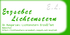 erzsebet lichtenstern business card